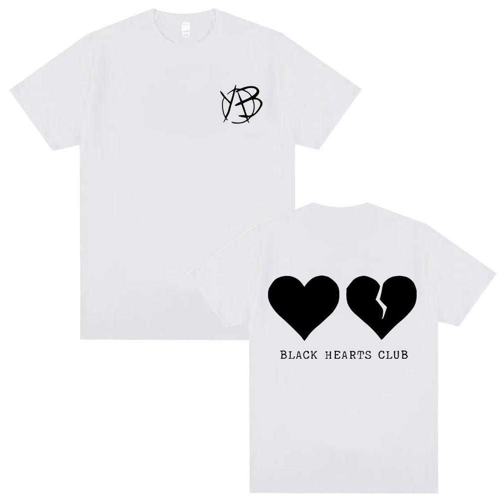 

Футболка Singer Yungblud Black Hearts Club Мужская Женская Рок Винтажная Футболка с Коротким Рукавом Мужская Футболки 4XL