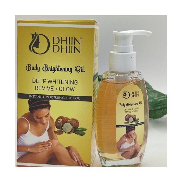 Huile Éclaircissante Dhin Dhin 100ml – Pour le Corps | Pour un Teint Jaune Parfait, Peau Lisse et Uniforme