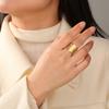My Shape Saint Benedict Medallion Hollow Rings for Women Men Stainless Steel Religious Open Adjustable Finger Ring Jewelry Gifts