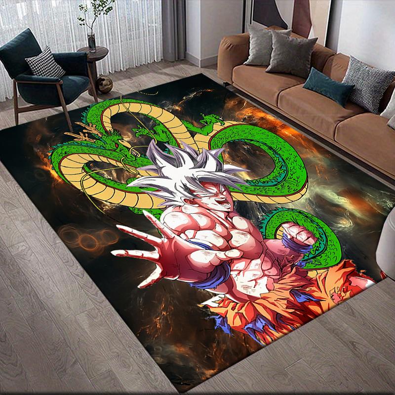 Dragon Ball Collection Anti-Slip Rug, Rectangular Carpet for Game Room, Bedroom & Living Area, Home Decor