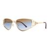 European and American personalized Spice Girl style sunglasses concave shape hollow design sunglasses outdoor cycling fashion trend glasses