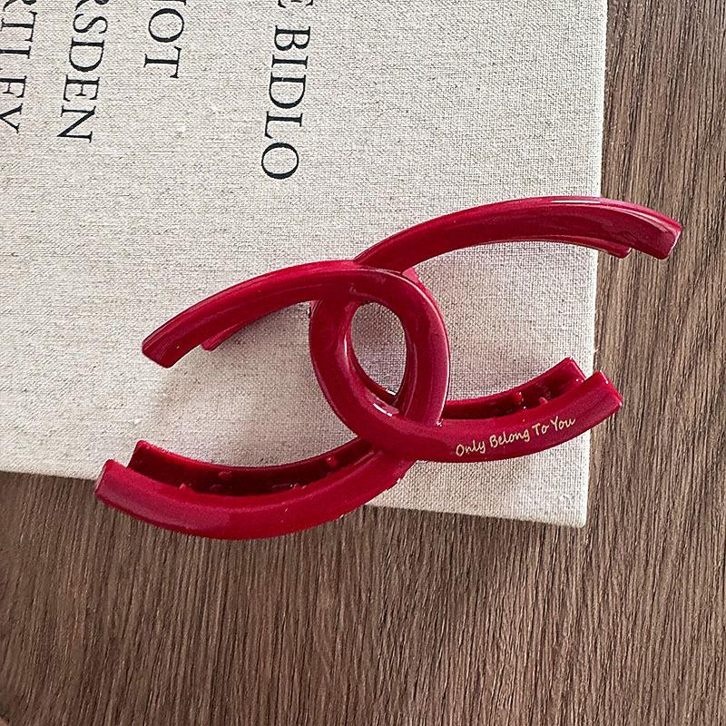 Franse Rode Collectie! Grote gripletters Gold Label Achterhoofd Opgestoken Haai Clip Haaraccessoires Hoofddeksels Haarspeld Haarklauw