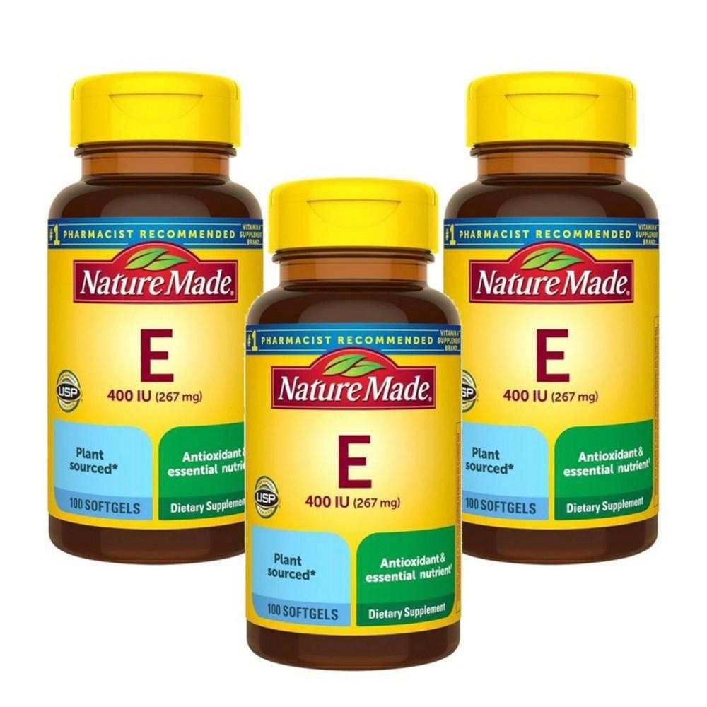 Nature Made Vitamin E 267mg 400IU 100 Tablets 3 pcs