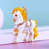 Horse Keychain Sparkling Rhinestone Keyring with Sparkling Rhinestones Inlaid Decorative Good Fortune Key Chain Holiday Accessory