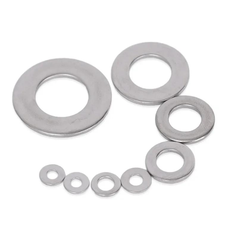 80/180/360/540/720pcs M2 M2.5 M3 M4 M5 M6 M8 M10 Stainless Steel Flat Washer Plain Gaskets Metal Washers Rings for Screw Bolt Assortment Kits