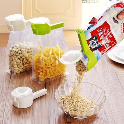 1 Stück Lebensmittelaufbewahrungsbeutel-Verschlussklammern Kunststoffkappen-Verschlussklammer mit Ausgießer Snack-Süßigkeiten-Aufbewahrungsklammer Frischeklammer Küchenorganizer
