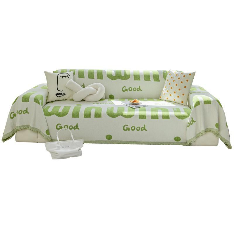 Nordic Throw Blankets for Sofa Bed, Plush Sofa Cover, Anti-cat Scratch Protection, Dust Cover, Single, Full, Four Season