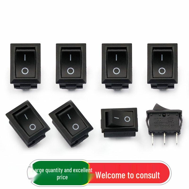 

Black Boat-shaped Rocker Power Switch, 3-Pin, Dual Gear, 21x15mm, 6A/250V