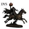 Einzigartige Weihnachtsgeschenke Beleuchtete Kopflose Reiter Statue, Aufleuchtendes Reitpferd Warmer Dunkler Horror Stil Dekorationen Leuchtende LED Kürbiskopf Skulptur