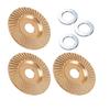 3Pcs Angle Grinder Polishing Pad, Wide Angle Grinder Compatible 4-4.5 Inch with Adapters, Curved Grooved Anti-Clog Teeth for Engraving Polishing