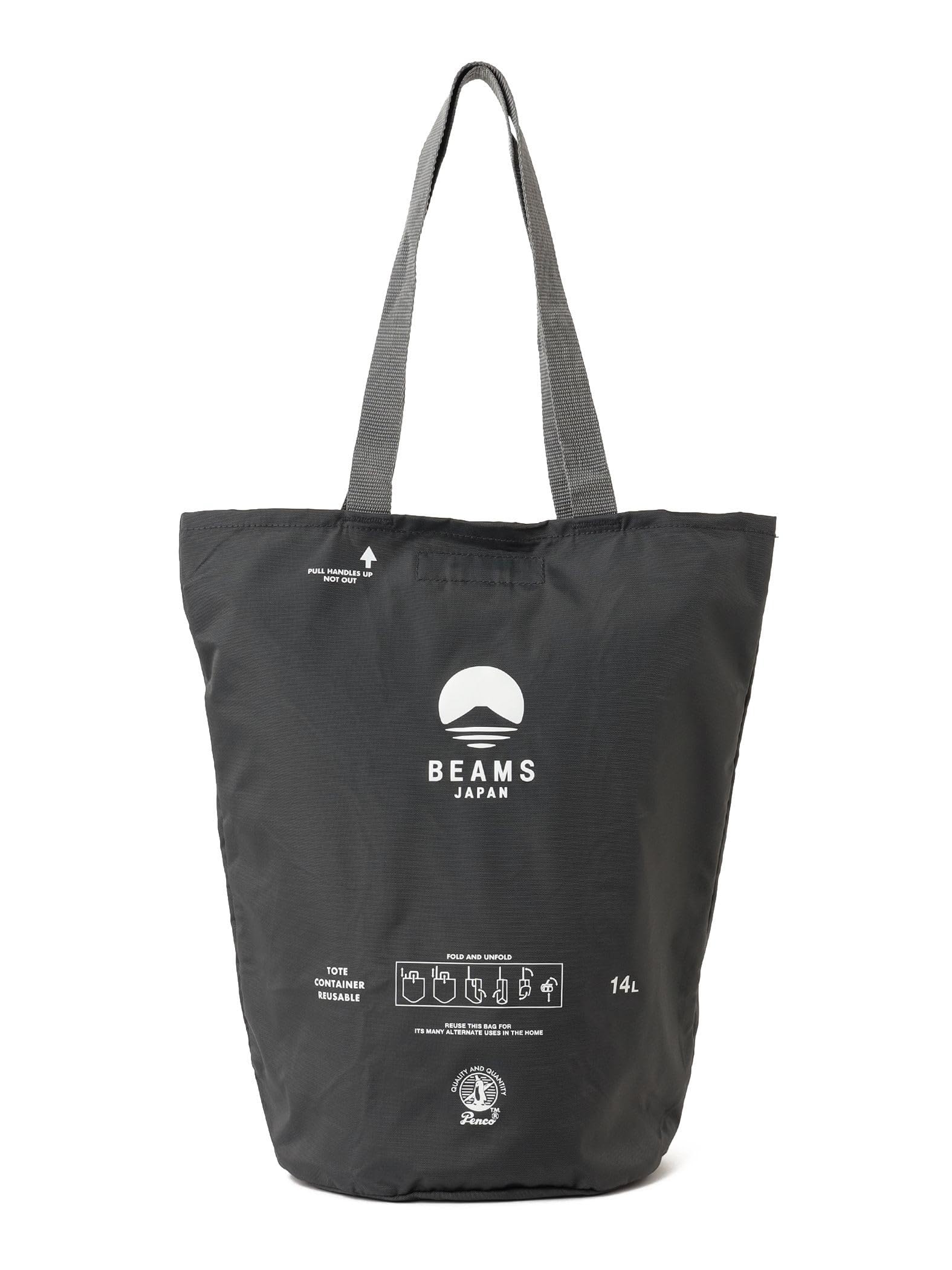 

[BEAMS JAPAN] Canvas Bag [Back to Skool] penco Exclusive Bucket Tote Bag, Grey Free