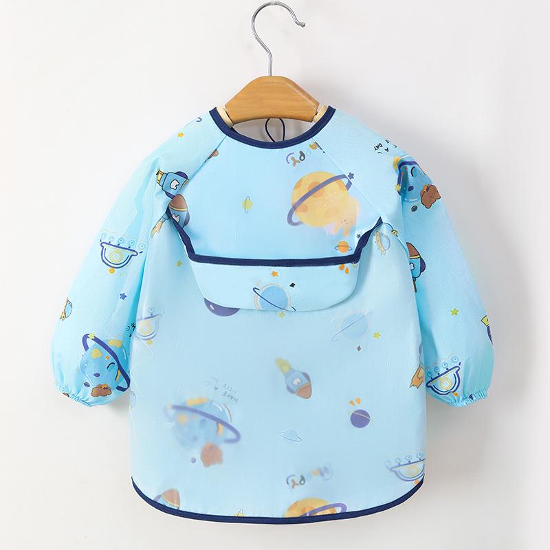 Children's Reversible Cotton Coverall – Baby Waterproof & Oil-Proof Bib and Apron