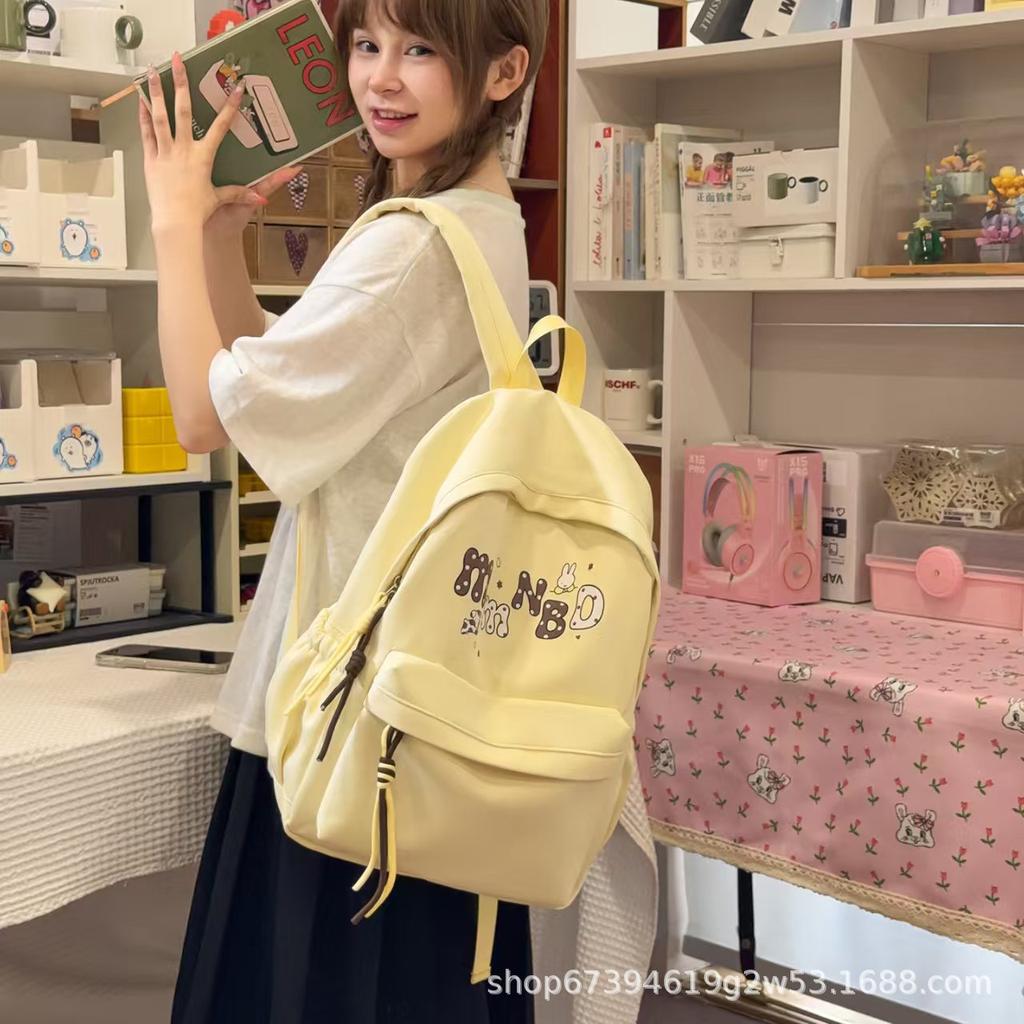 Schoolbag high value cute schoolbag girls junior high school college students large capacity niche girls backpack lightweight travel backpack