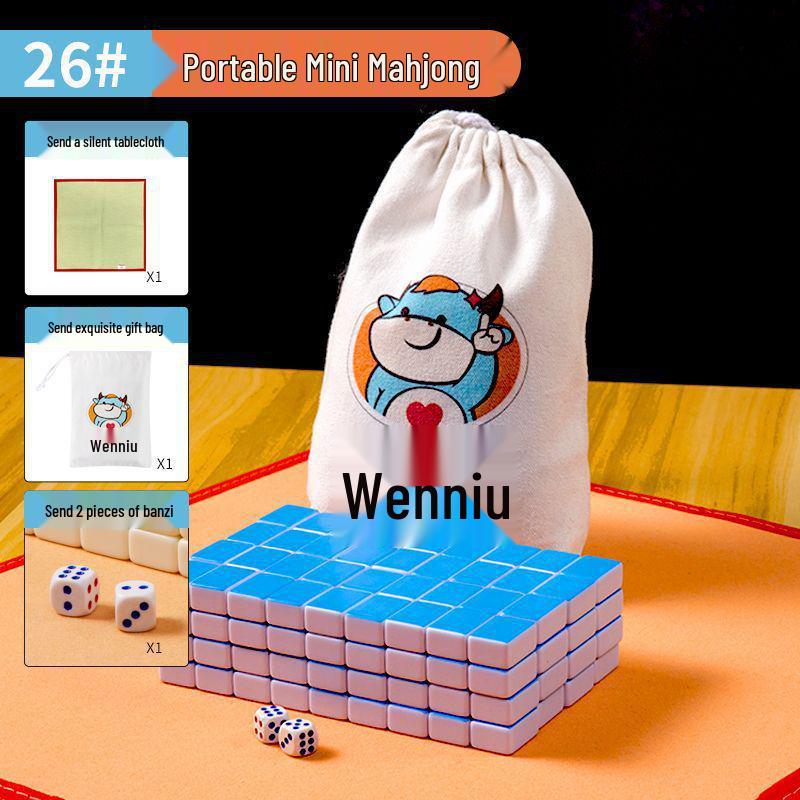 

Portable Solid Wood Folding Mahjong Table Set for Travel and Outdoor Use