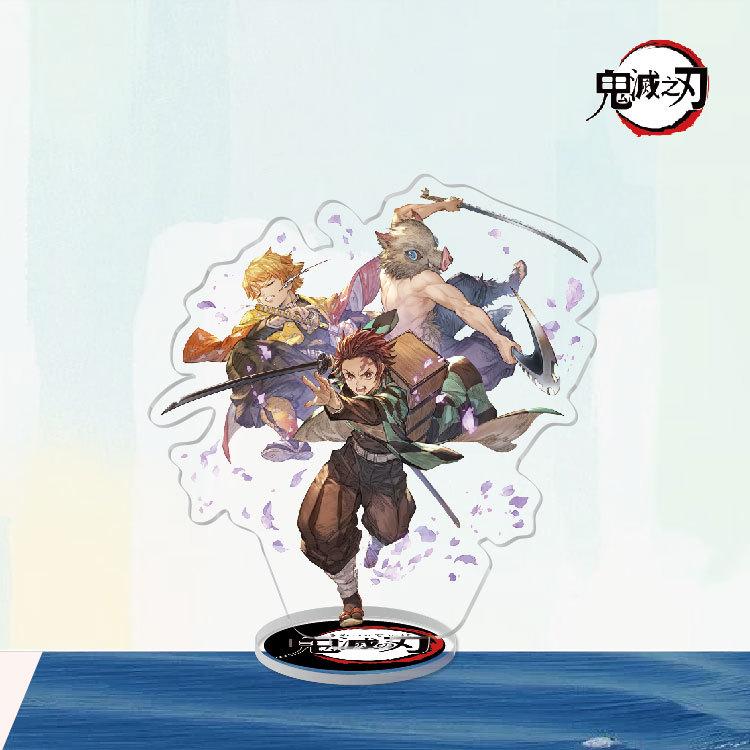 Game Anime Demon Slayer Blade Tanjiro Acrylic Cosplay Character Stand Acrylic Figure Stand Painted Desk Decor Ornament Gift
