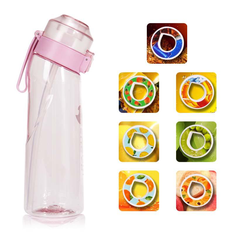 Sticlă de apă parfumată cu capsulă de aromă și inel aromatic - Cupă rezistentă la temperaturi înalte în stoc