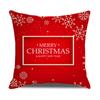 New Red and White Christmas Pillowcase Homewares Cartoon Elk Linen Sofa Pillowcase
