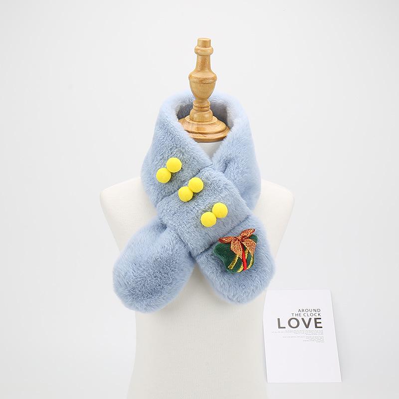 Children's Cute Plush Scarf - Warm Neck Warmer for Boys & Girls, Perfect Holiday Gift