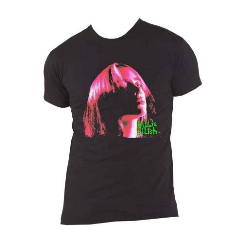 Billie Eilish Unisex Adult Shadow Cotton Neon T-Shirt XL noir/rose