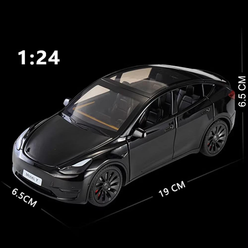 1/24 Scale Model Y Diecast Alloy Toys Models Car Simulation With Sound And Light Pull Back Function Collection Boys Toy Gifts