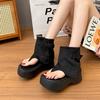 Summer women's sandals high tube removable Roman style sandals playful cute versatile fashion women's shoes commuter