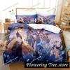 Game Genshin Impact Scaramouche Bedding Set Cartoon Anime Set Adult Kid Bedroom Duvetcover Sets 3D Kawaii