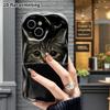 Phone Case: 2D Flat, Fits iPhone 18 17 16 15 14 13 12Pro, Peeking Tabby Cat, Perfect Christmas and Halloween Holiday Gift
