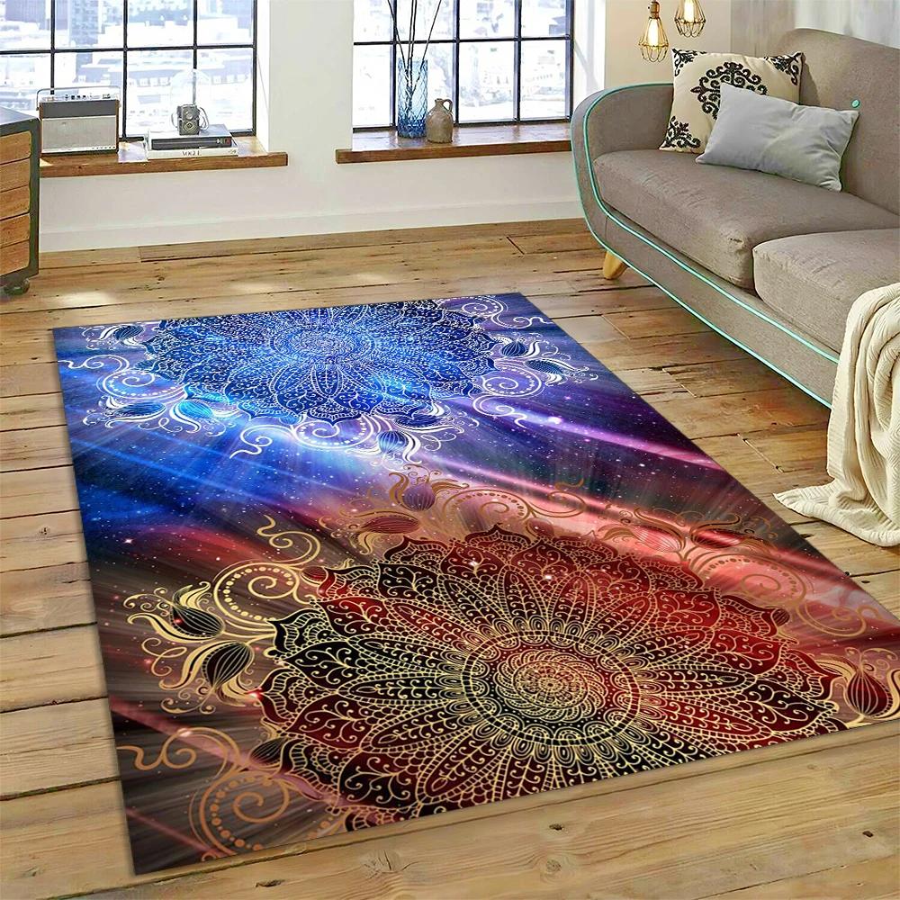 Bohemia Meditation Mandala  Flower Carpet Rug for Home Living Room Bedroom Sofa Doormat Deco Mat