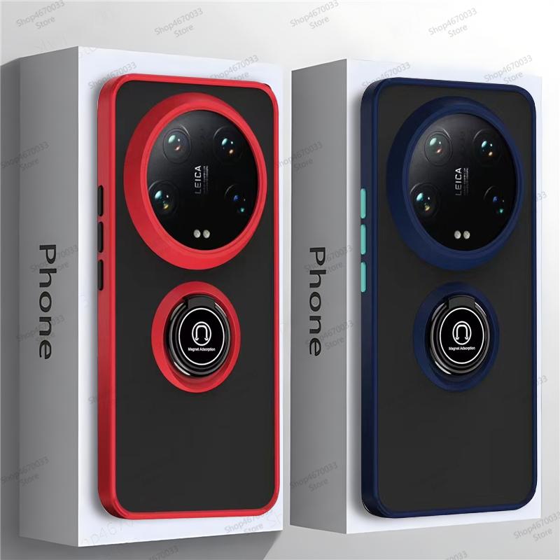 

Чохол для телефону з магнітним кільцем для Xiaomi 13T 14 Ultra 13 12T 12 12S 11T 11 10T 10 Pro Lite протиударні матові чохли Funda For Mi 13T жовтий