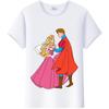 Casual Disney Cartoon Tee Sleeping Beauty Princess Graphics Shirt Women Summer Punk Top Plus Size T-Shirts Clothes Ladies Blouse