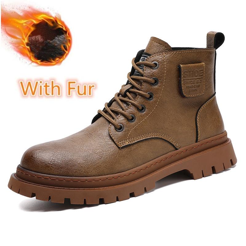 

Модная мужская обувь из кожи, высокие мужские ботинки, классические мотоциклетные ботинки, ботинки для верховой езды до середины голени, нескользящие мужские базовые ботинки для прогулок 44