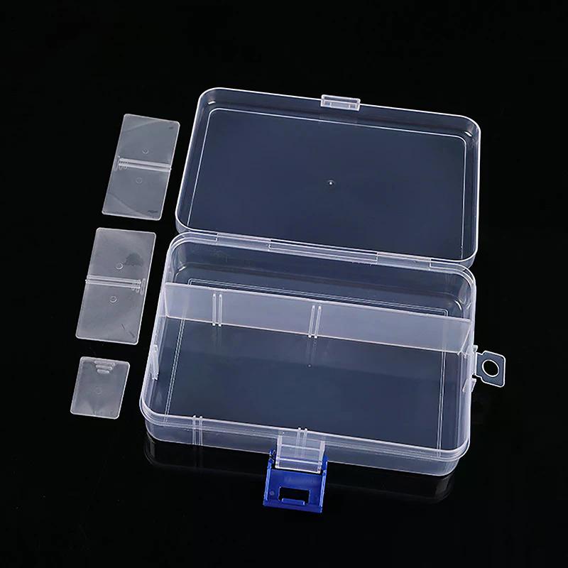 Hot Transparent Plastic Storage Jewelry Box Compartment Adjustable Container For Beads Earring Ring Necklace Box For Jewelry Box