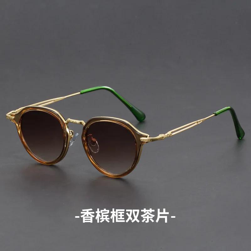 Classic Style Geometric Round Shape Frame Men Women Sunglasses Stylish Steampunk Metal Sun Glasses Latest Stylishy Design Shades UV400 Protection