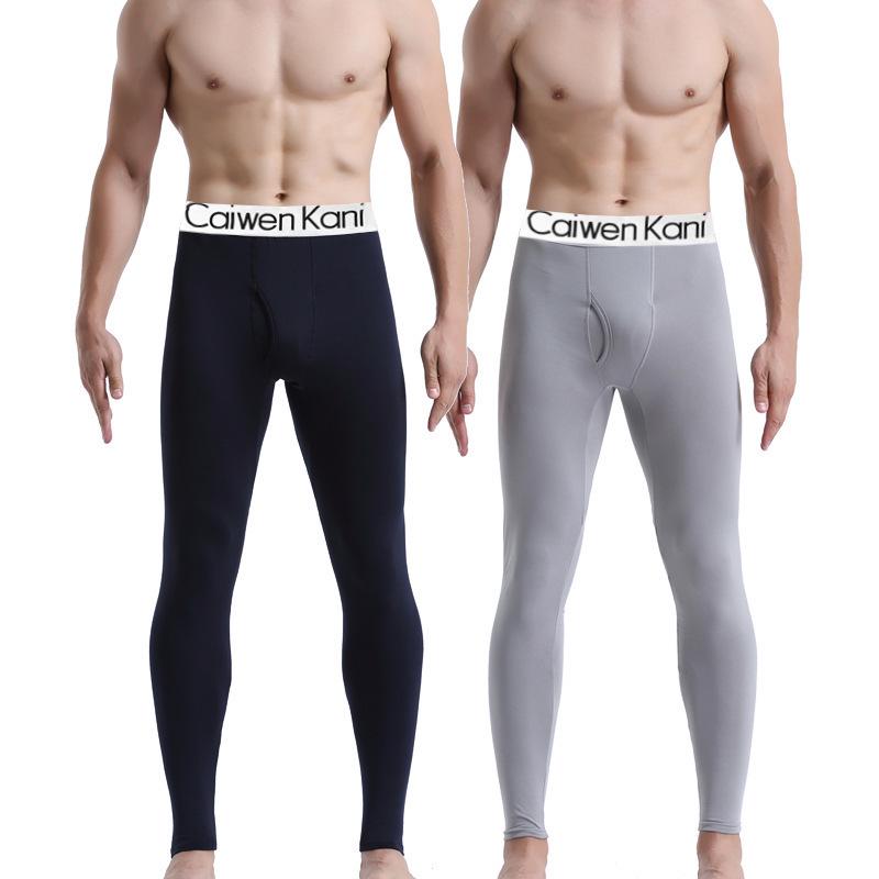 Pánská hřejivá fleecem podšitá podzimní spodní souprava - Tenké, silné základní kalhoty