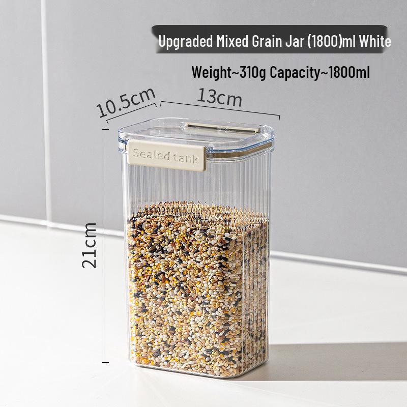 Food-Grade Transparent Airtight Jar for Whole Grains, Spices, and Dry Goods