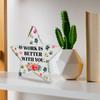 "Work Better With You" Coworker Keepsake - Versatile Acrylic Desk Gift