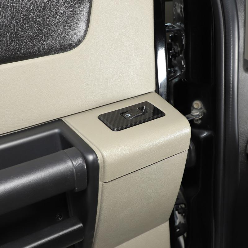 Car Glass Lift Button Decorative Frame Sticker ABS Carbon Fiber Silver For Hummer H2 2003-2007 Car Interior Accessories