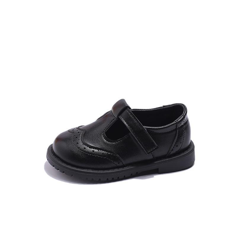 Korean Fashion Versatile Casual Little Girls Princess Leather Children Shoes