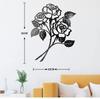 Hot Selling Metal Rose Wall Art Silhouette for Indoor Decoration
