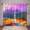 2PiecesNature Landscape Sunset Sea Blackout Window Curtains for Bedroom Living Room Bathroom Kicthen Door Hall High Shading New