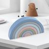 7 Pieces Rainbow Toy, Nesting Puzzle Montessori Toy Educational Toys, Geometry Building Blocks, for