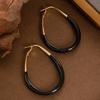 Fashion exaggerated and simple European and American style red dripping geometric circle earrings light luxury fashionable high-end earrings