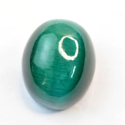 Natural Green Cat'S Eye Cabochon Shape 130 Ct Loose Gemstone for Jewelry Making and Gem Collections