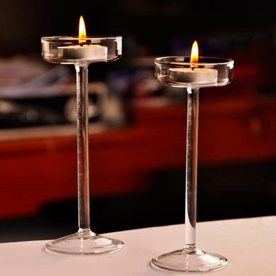 1Pc Glass Candle Holders Set Tealight Candle Holder Home Decor Wedding Table Centerpieces Crystal Holder Dinner Table Setting
