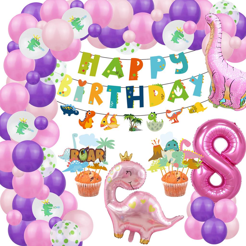 Dinosaur Theme Suit, Boy And Girl Birthday, Baby Birthday Party Decoration, Dinosaur Balloon Background Wall