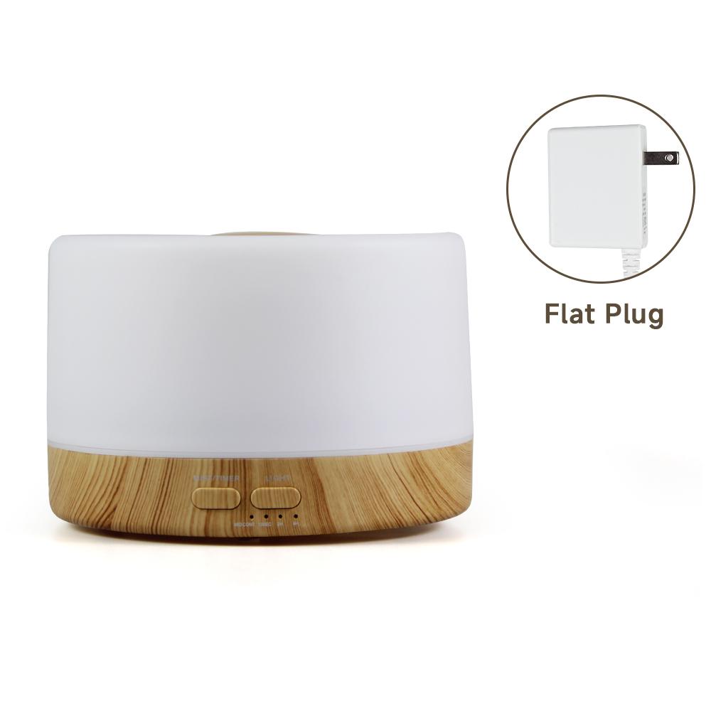 500ml Remote Control Essential Oil Diffuser Desktop Aroma Diffuser Mute Ultrasonic Air Humidifier with 7 Colors Night Light