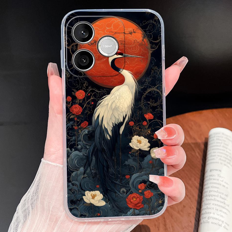 Phone Case For Honor 600 Lite 500 Smart 5G Cute Fish Bubble Phone Cover Soft Transparent Silicone Anti Slip Lightweight Funda