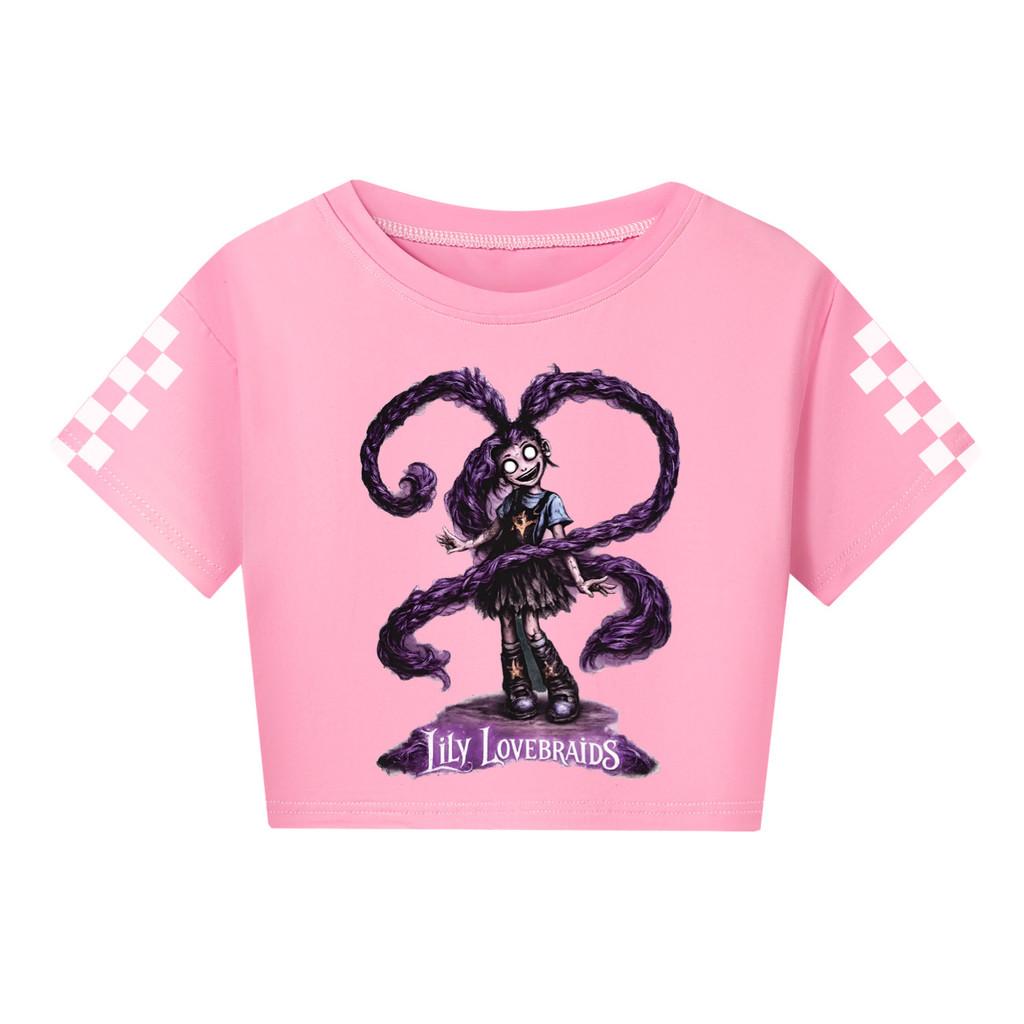 5582 Kinder Mädchen Lily Lovebraids Spiel Print Kurzarm-T-Shirt