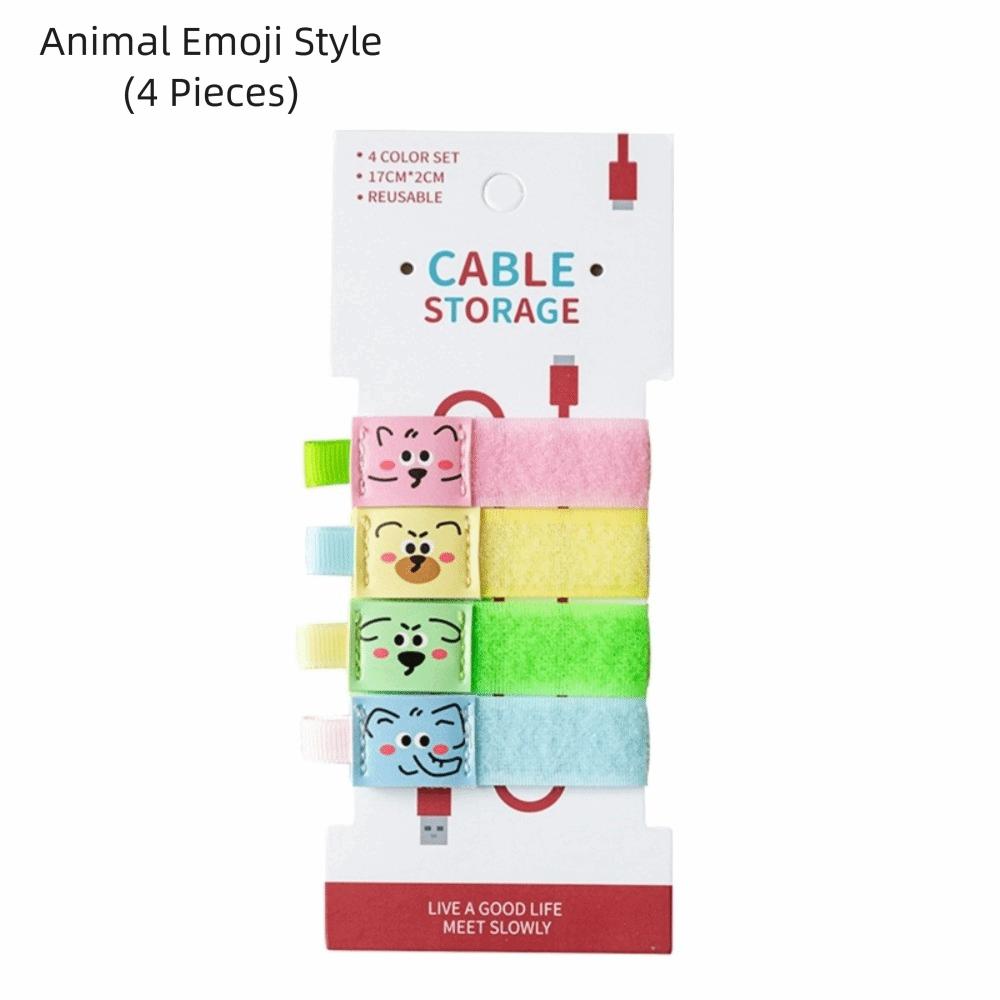 New Cartoon Data Cable Storage Tie Multi-function Earphone Computer Cable Strap Data Cable Holder Portable Travel Cable Winder