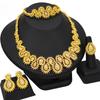 Oro 24K Dubai Collana Orecchini Bracciale Anello Sposa India Nigeria Medio Oriente Set Collana 2026